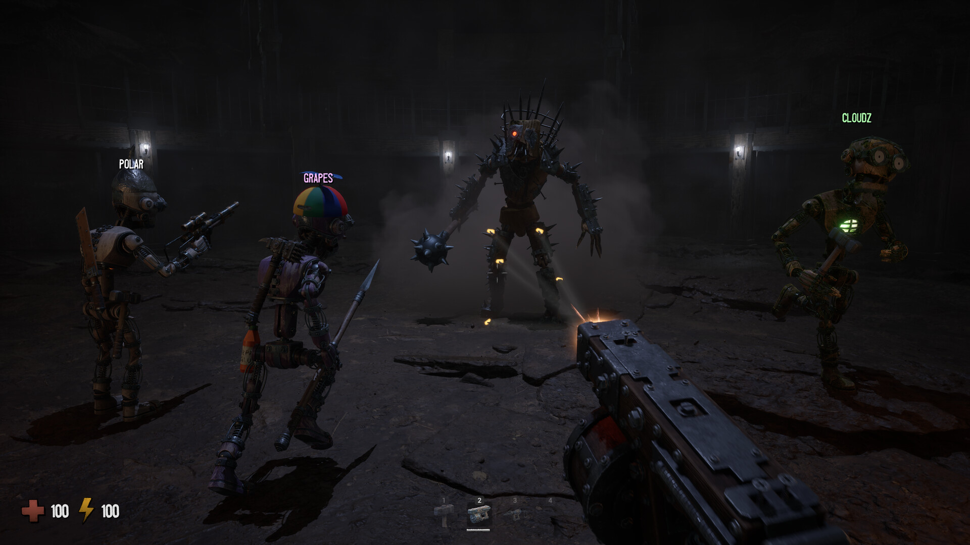 A GRAIN ROT crew entering a dangerous descent together.